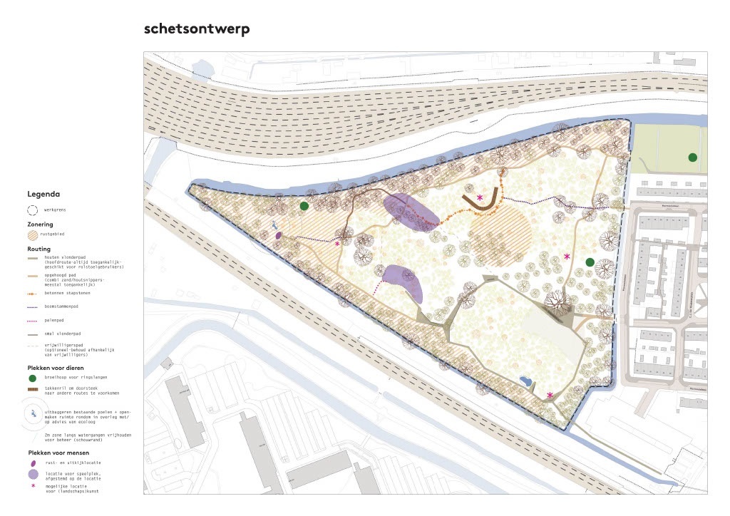 Schetsontwerp Natuurpark Spoorzicht