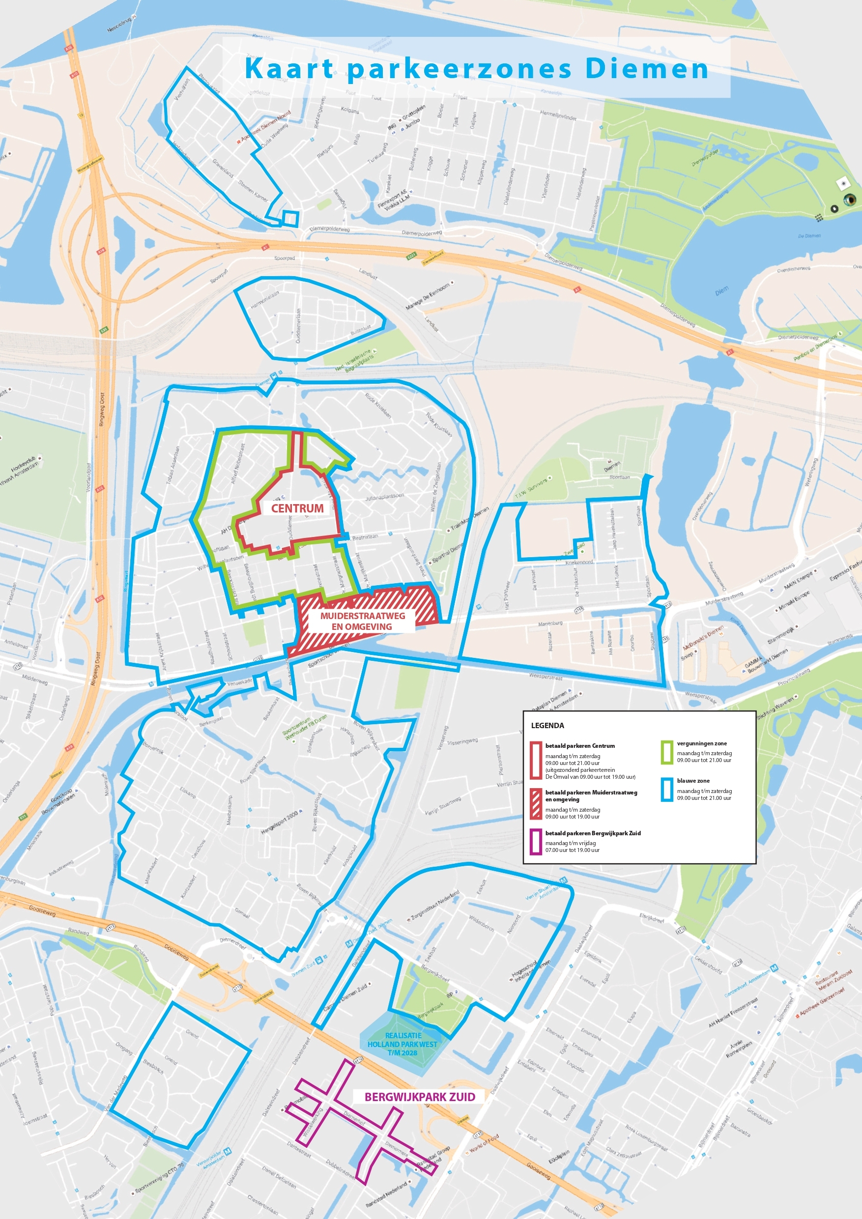 Parkeerkaart Gemeente Diemen
